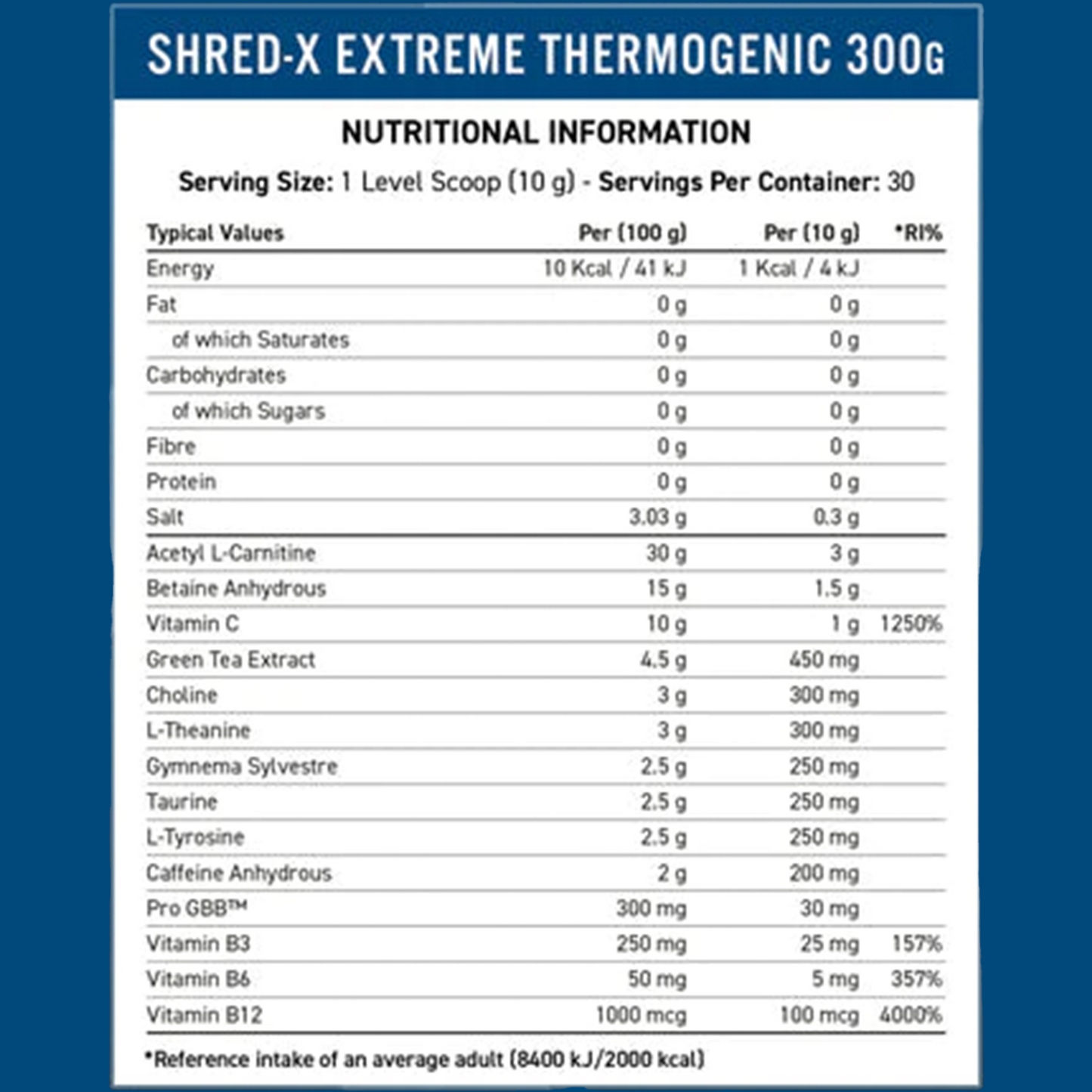 Applied Nutrition ShredX Thermogenic Powder | 300g